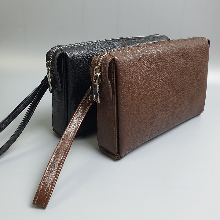 Clutch hộp da mill CL130 – Black/Brown